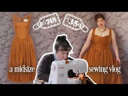 I recreated a $750 corset dress for $35?! | diy midsize sewing vlog