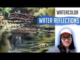 Paint water reflections in watercolor - Learning from plein-air mistakes