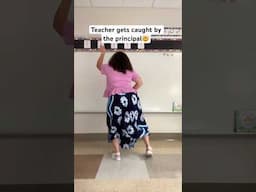 Teacher get caught doing a dance challenge by the principal, and the teacher responds!🤯￼ #school