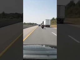 Close call for motorcycle