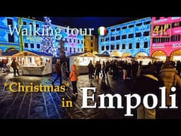 Christmas in Empoli 2024🎄(Tuscany), Italy【Walking Tour】4K