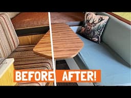 Pop Up Camper Dinette cushion makeover! Vintage 1985 Jayco