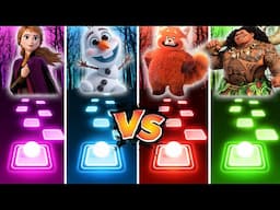 Anna Vs Olaf Vs Turning Red Meilin Vs Maui - Tiles Hop! Love Is An Open Door | Can I Get A Chee Hoo