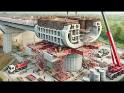 Groundbreaking Bridge Building Technology – Heavy Equipment and Giant Cranes in Action