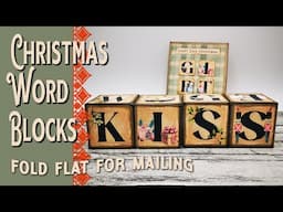 Christmas Word Blocks, Mailable Papercraft Gift, Tutorial