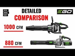 COMPARED 1000 CFM 880 CFM  Ego 1000 cfm Ego 880 Cfm  LB880 LB8803 LBX1000