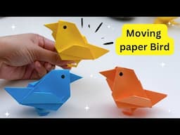 How To Make Easy Moving Paper Bird Toy  For Kids / Craft Ideas / Paper Craft Easy / KIDS crafts