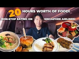 20 HOUR Singapore Airlines BUSINESS CLASS FOOD REVIEW! - LA to Singapore