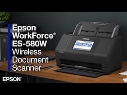 Epson WorkForce ES-580W Desktop Document Scanner.