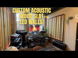 DIY PRO ACOUSTIC FABRIC WALLS WITH WOOD SLATS AND LED'S!