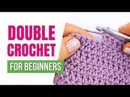 How to Crochet Doube Crochet Stitch | Beginner Tutorial | 4K Close-Up & Slow Motion 🧶✨