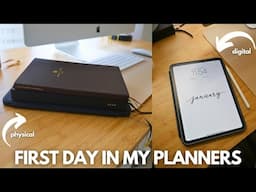 NEW YEAR PLAN WITH ME! day one in my 2025 digital & physical planner + creating my first bingo card!