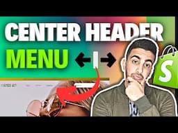 How To Center Header Menu Position In Shopify