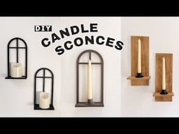 Trendy DIY Candle Sconces from Dollar Store Finds!