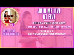 LIVE AT FIVE | Another live 'Question and Answer' | ASK ME ANYTHING!