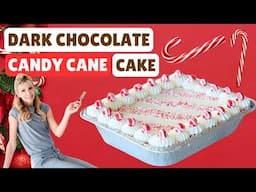 Mouthwatering Dark Chocolate Peppermint Candy Cane Cake!