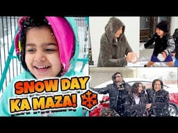 Pehli Baar Hamare Ghar Snowfall ❄️ Bachon Ki Khushi Dekho ☃️ Garam Khana 😋 | Daily VLOG Part 17