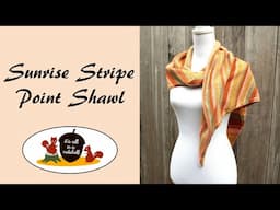 Sunrise Stripe Point Shawl