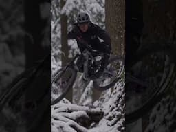 Mountain Biking in Canada during the winter ❄️ #mtb #snow #mountainbiking