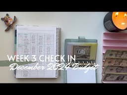 Week 3 Check In | December 2024 Budget | Inconsistent Income | College Student | 25 Year Old