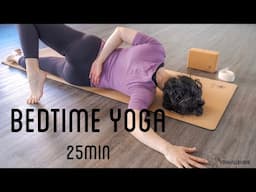 Bedtime yoga for deep tension release | upper body & hips | 25min