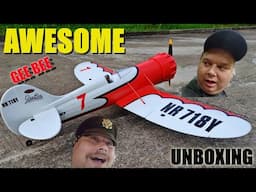 DYNAM Gee Bee Y V2 Sport 3D Aerobatic 4S RC Plane 1300mm PNF Unboxing