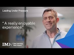 IMD's Leading Under Pressure: "A really enjoyable experience."