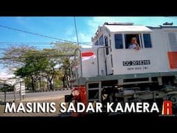 Masinis Sadar Kamera! Aksi Sapaan Balik Kru Dinas Masinis & Asisten Masinis Kereta Api di Lintas