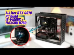 4-Liter RTX 4070 PC Build | Ultimate Compact Gaming Setup for US Gamers | i5-14600K + MAXSUN B760