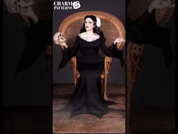 Make a Morticia Addams Batwing Dress for Halloween, Charm Patterns Spooky Sewing Tutorial