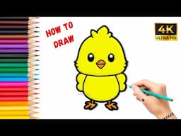 How to Draw a Cute Chick | Easy Step-by-Step Drawing Tutorial for Beginners🐥🎨 #chick #drawing