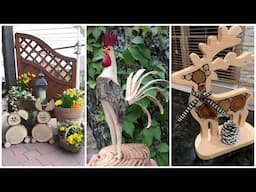 149 beautiful ideas from wood: garden crafts, sculptures and furniture!