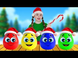 Surprise Eggs Christmas Song | Nursery Rhymes For Kids | Nick and Poli