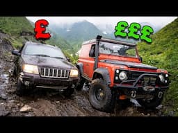 Land Rover Defender vs Stock V8 Jeep - LEGENDARY Off-Roaders Battle!