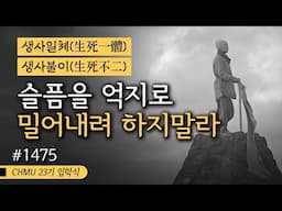 1475일 수행ㅣ내 무덤 앞에서 울지마세요, 나는 거기에 없습니다. 한송이 꽃이 지면 또 다른 꽃이 핀다 ✔️슬픔을 억지로 밀어내려 하지말라 ✔️생사일체, 생사불이 [23기입학식]