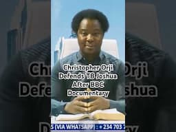 Christopher Orji says TB Joshua’s BBC Accusers are Possessed