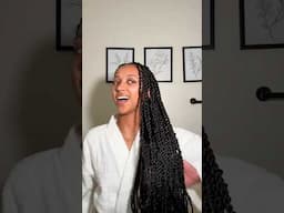 Getting braid twists for the first time #braids #curlyhairstyles #twists #naturalhair