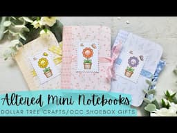 Altered Mini Composition Notebooks  | Dollar Tree Crafts | Lawn Fawn | OCC Shoebox Gifts