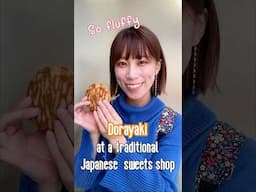 A Japanese girl shares a traditional Japanese Sweets, Dorayaki