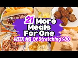 Part 4 - 21 More One Person Meals - Week 3 of Stretching $80 | Cooking For One