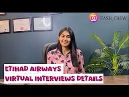 ETIHAD AIRWAYS VIRTUAL INTERVIEW DETAILS |TIPS TO CLEAR INTERVIEW IN  HINDI