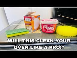 Oven Cleaning//Is This An Oven Cleaning Hack? //Pink Stuff Vs Baking Soda // Stephanie McQueen