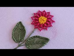 Super easy flower embroidery design/hand embroidery tutorial