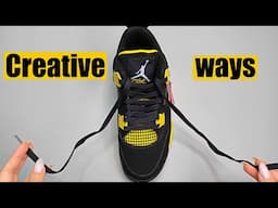 Creative ways to tie shoelaces jordan | Jordan 4 Lacing Tutorials