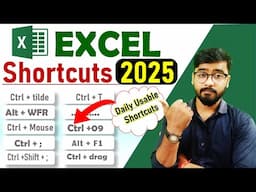 Excel Shortcuts 2025 | Best Excel Shortcuts in Hindi | Keyboard Shortcuts