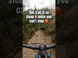 This trail is so steep & loose you can’t stop! 🛑 #mtb #shorts #mountainbike #enduromtb