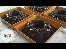 Kek Coklat Pisang Kukus Lembap | Moist Steamed Chocolate Banana Cake