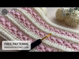 VERY EASY Crochet Pattern for Beginners!⚡️UNUSUAL Crochet Stitch for Baby Blanket & Bag