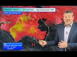 Australia: Excessive heat, flooding rains & large dry areas