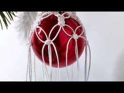 Two Ways to make Macrame Christmas Ornaments Using the Square Knot